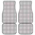 Grey Prince of Wales Check Print Front and Back Car Floor Mats