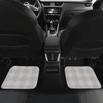 Grey Prince of Wales Check Print Front and Back Car Floor Mats