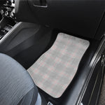 Grey Prince of Wales Check Print Front and Back Car Floor Mats