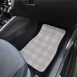 Grey Prince of Wales Check Print Front Car Floor Mats