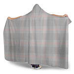 Grey Prince of Wales Check Print Hooded Blanket
