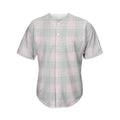 Grey Prince of Wales Check Print Men's Baseball Jersey