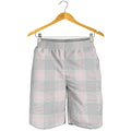 Grey Prince of Wales Check Print Men's Shorts