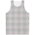 Grey Prince of Wales Check Print Men's Tank Top