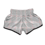 Grey Prince of Wales Check Print Muay Thai Boxing Shorts