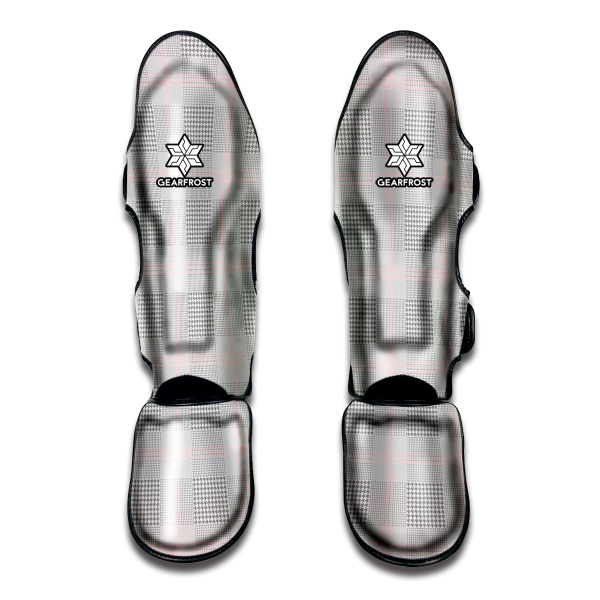 Grey Prince of Wales Check Print Muay Thai Shin Guard