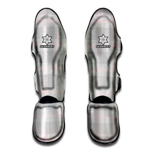 Grey Prince of Wales Check Print Muay Thai Shin Guard