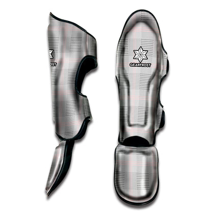 Grey Prince of Wales Check Print Muay Thai Shin Guard