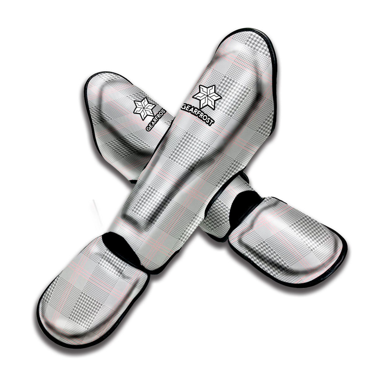 Grey Prince of Wales Check Print Muay Thai Shin Guard