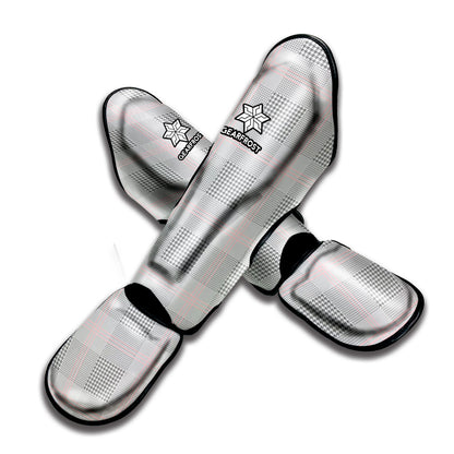 Grey Prince of Wales Check Print Muay Thai Shin Guard