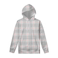 Grey Prince of Wales Check Print Pullover Hoodie