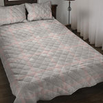 Grey Prince of Wales Check Print Quilt Bed Set