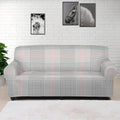 Grey Prince of Wales Check Print Sofa Cover