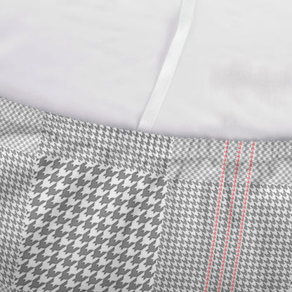 Grey Prince of Wales Check Print Sofa Cover