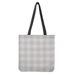 Grey Prince of Wales Check Print Tote Bag
