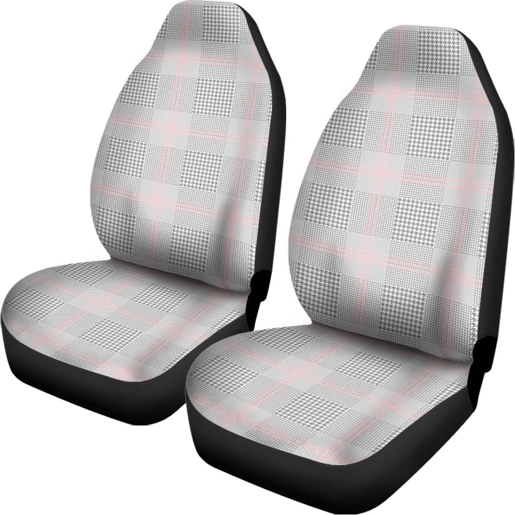 Grey Prince of Wales Check Print Universal Fit Car Seat Covers