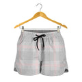 Grey Prince of Wales Check Print Women's Shorts