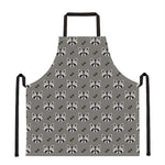 Grey Raccoon Pattern Print Apron