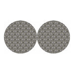 Grey Raccoon Pattern Print Car Coasters