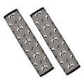 Grey Raccoon Pattern Print Car Seat Belt Covers