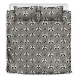 Grey Raccoon Pattern Print Duvet Cover Bedding Set