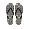 Grey Raccoon Pattern Print Flip Flops