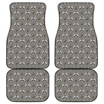 Grey Raccoon Pattern Print Front and Back Car Floor Mats