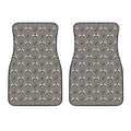 Grey Raccoon Pattern Print Front Car Floor Mats