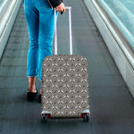 Grey Raccoon Pattern Print Luggage Cover