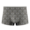 Grey Raccoon Pattern Print Men's Boxer Briefs