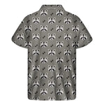 Grey Raccoon Pattern Print Men's Short Sleeve Shirt