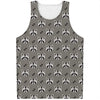 Grey Raccoon Pattern Print Men's Tank Top