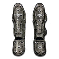 Grey Raccoon Pattern Print Muay Thai Shin Guards