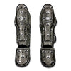 Grey Raccoon Pattern Print Muay Thai Shin Guard