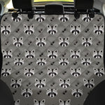 Grey Raccoon Pattern Print Pet Car Back Seat Cover