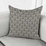 Grey Raccoon Pattern Print Pillow Cover
