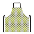 Grey Striped Alien Pattern Print Apron