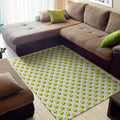 Grey Striped Alien Pattern Print Floor Mat