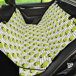 Grey Striped Alien Pattern Print Pet Car Back Seat Cover