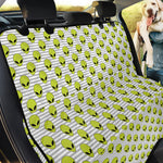 Grey Striped Alien Pattern Print Pet Car Back Seat Cover