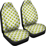 Grey Striped Alien Pattern Print Universal Fit Car Seat Covers