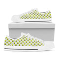 Grey Striped Alien Pattern Print White Low Top Sneakers