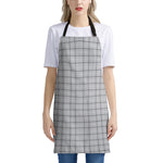 Grey Tattersall Pattern Print Apron