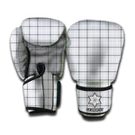 Grey Tattersall Pattern Print Boxing Gloves