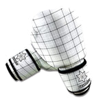 Grey Tattersall Pattern Print Boxing Gloves