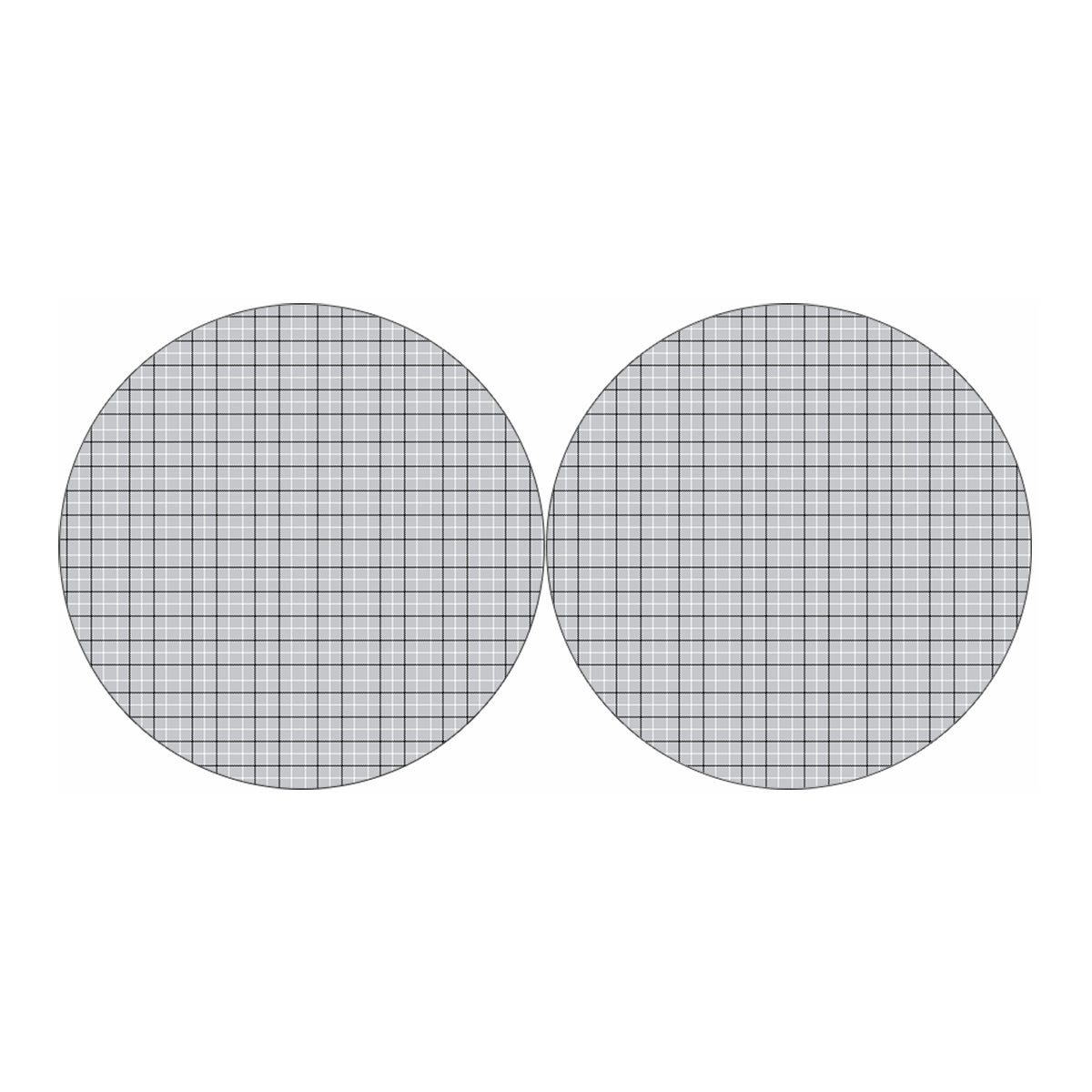Grey Tattersall Pattern Print Car Coasters