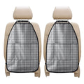 Grey Tattersall Pattern Print Car Seat Organizers