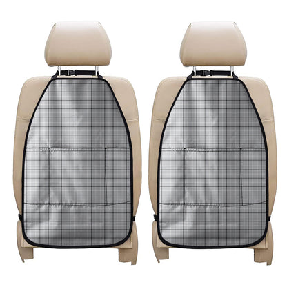 Grey Tattersall Pattern Print Car Seat Organizers