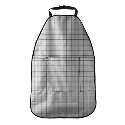 Grey Tattersall Pattern Print Car Seat Organizers