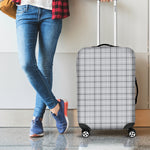 Grey Tattersall Pattern Print Luggage Cover